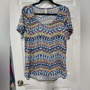 LuLaRoe Disney Mickey Mouse Swing Short Sleeve Shirt/Top in Size XL